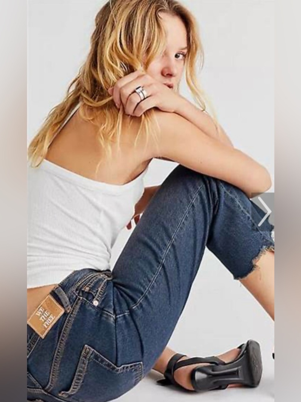 Free People We The Free Maggie Mid Rise Straight Leg Jeans